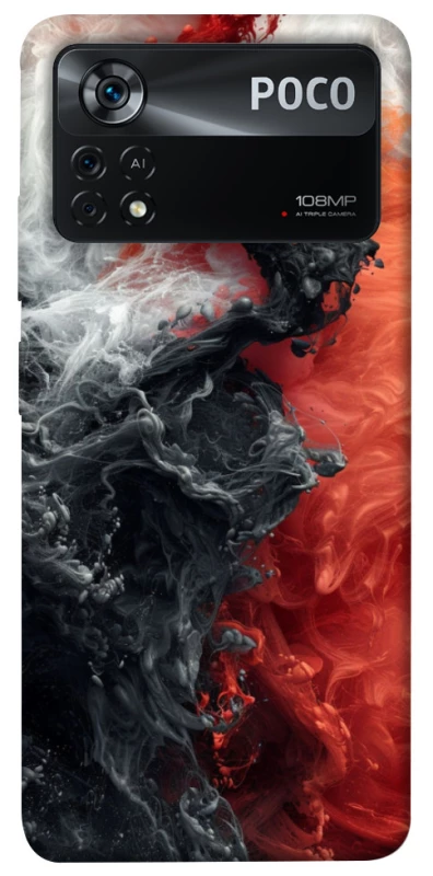 Чехол на Xiaomi Poco X4 Pro 5G Black and Red фото 1 из 1