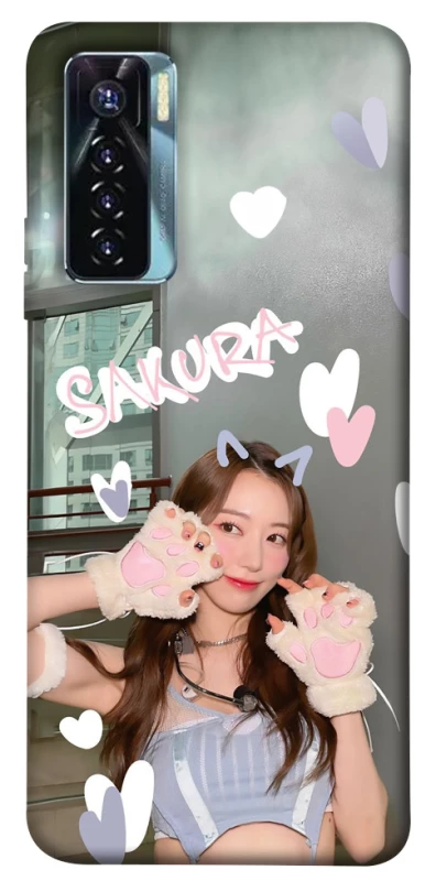 Чехол на TECNO Camon 17 Pro Sakura - LE SSERAFIM фото 1 из 1