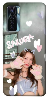 Чехол на TECNO Camon 17 Pro Sakura - LE SSERAFIM фото 1 из 1