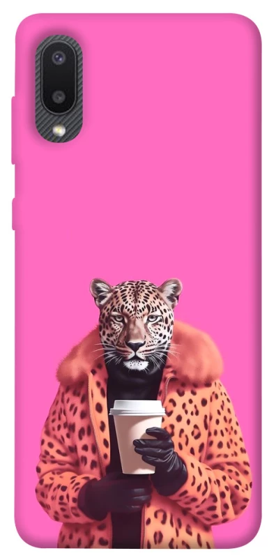 Чохол на Samsung Galaxy A02 Леопард з кавою фото 1 з 1