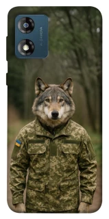 Чехол на Motorola Moto E13 Волк защитник фото 1 из 1