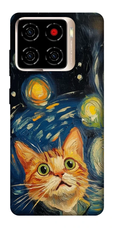 Чехол на ZTE Blade A56 paint cat фото 1 из 1
