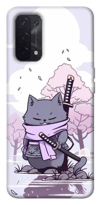 Чехол на Oppo A54 5G / A74 5G Samurai cat фото 1 из 1