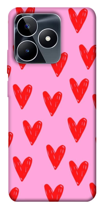 Чехол на Realme C53 Red hearts 2 фото 1 из 1