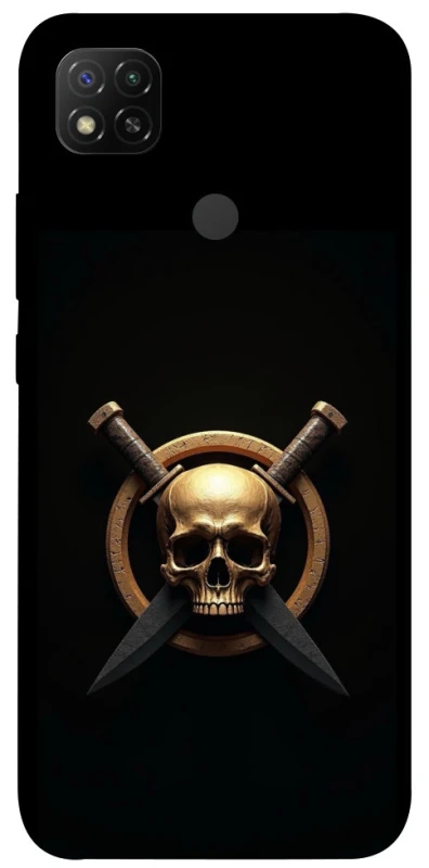 Чохол на Xiaomi Redmi 9C Golden Skull фото 1 з 1