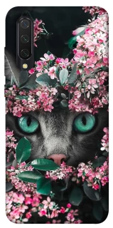 Чехол на Xiaomi Mi CC9 / Mi 9 Lite Кот в цветах фото 1 из 1