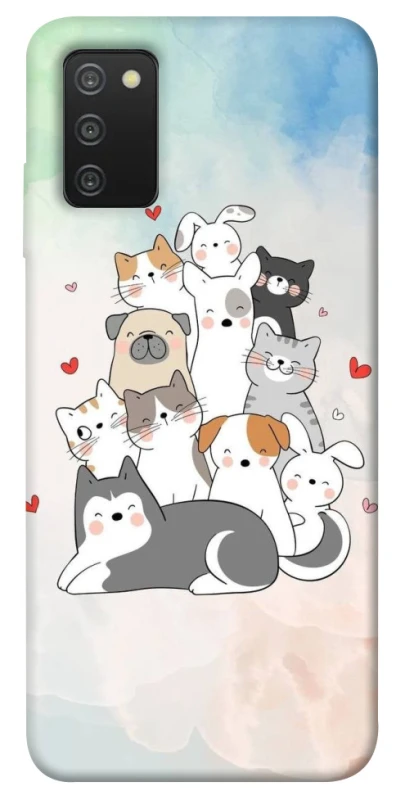 Чохол на Samsung Galaxy A03s Funny Pets ver.2 фото 1 з 1