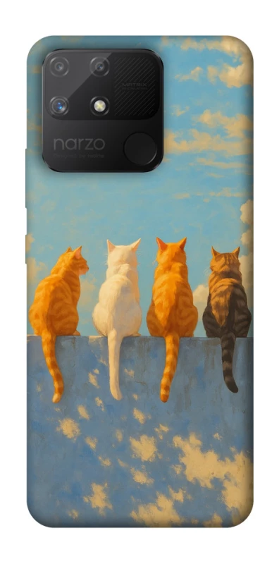 Чехол на Realme Narzo 50A cats on wall фото 1 Чехол на Realme Narzo 50A cats on wall фото 1 из 1