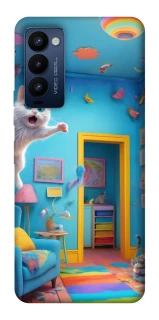 Чохол на TECNO Camon 18 Pro crazy cat фото 1 з 1
