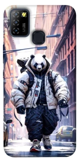 Чохол на Infinix Hot 10 Lite Панда кур'єр фото 1 з 1