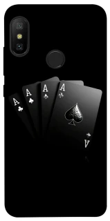 Чехол на Xiaomi Mi A2 Lite / Xiaomi Redmi 6 Pro Black Cards фото 1 из 1