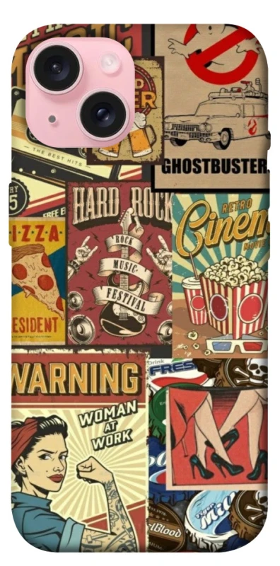 Чохол на Apple iPhone 15 (6.1") Retro collage ver.2 фото 1 з 1