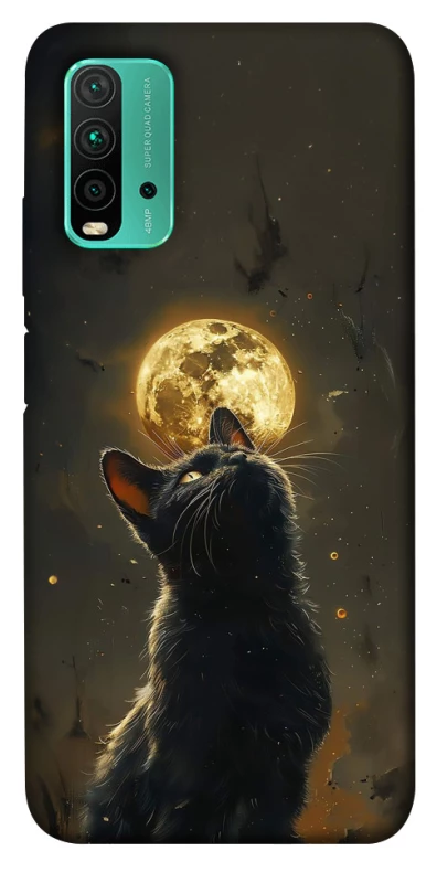 Чохол на Xiaomi Redmi Note 9 4G / Redmi 9 Power Кіт під місяцем v2 фото 1 з 1