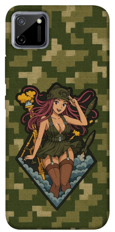 Чохол на Realme C11 Military Waifu фото 1 з 1