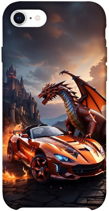 Чохол на Apple iPhone SE (2020) Сar and dragon фото 1 з 1