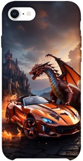 Чохол на Apple iPhone SE (2020) Сar and dragon фото 1 з 1