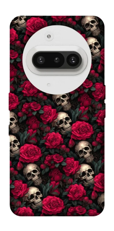 Чохол на Nothing Phone (3a) Черепа та рози фото 1 з 1