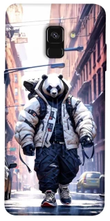 Чехол на Samsung A530 Galaxy A8 (2018) Панда курьер фото 1 из 1