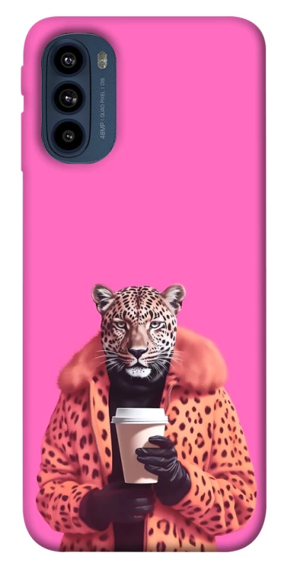 Чехол на Motorola Moto G41 Леопард с кофе фото 1 из 1