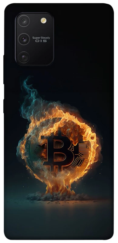 Чехол на Samsung Galaxy S10 Lite Fire Bitcoin фото 1 из 1