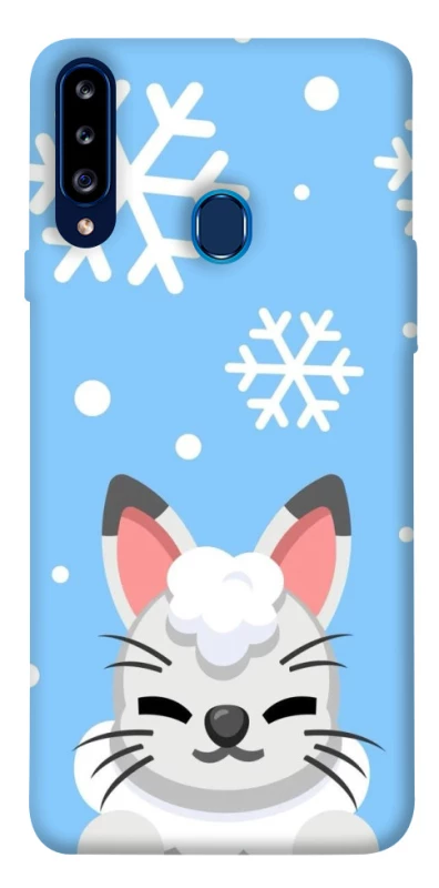 Чохол на Samsung Galaxy A20s Adopt Me Snow Kitty Smile фото 1 з 1