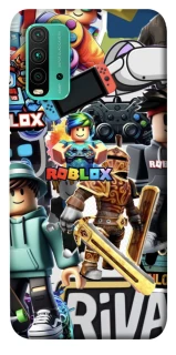 Чехол на Xiaomi Redmi Note 9 4G / Redmi 9 Power Roblox collage ver.1 фото 1 из 1