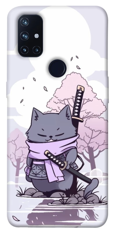 Чехол на OnePlus Nord N10 5G Samurai cat фото 1 из 1