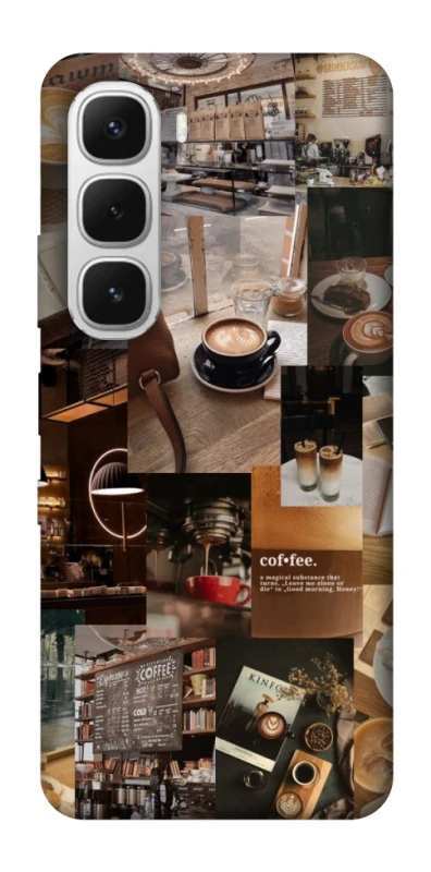 Чохол на Infinix Hot 60i Coffee collage ver.2 фото 1 з 1