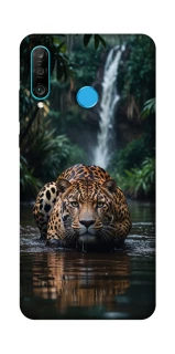 Чехол на Huawei P30 lite Leopard in water фото 1 из 1