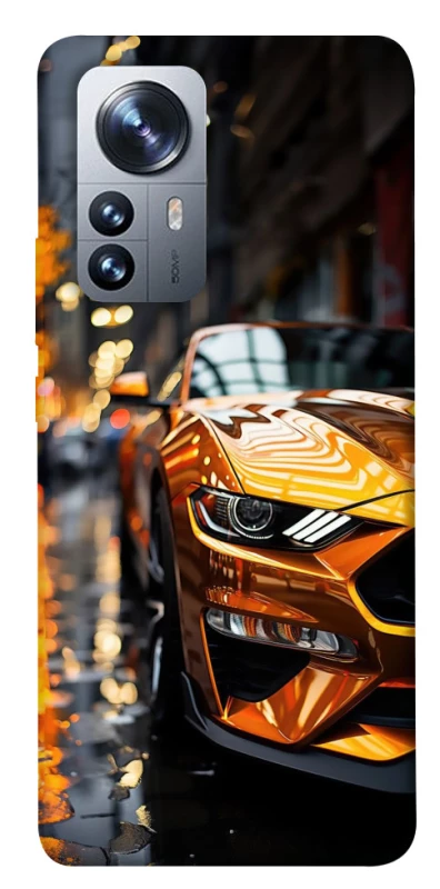 Чехол на Xiaomi 12 / 12X Golden sports car фото 1 из 1