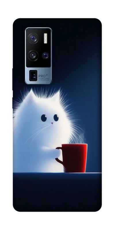 Чохол на Vivo X50 Pro+ Чохол кіт з кавою фото 1 з 1