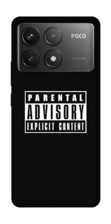 Чохол на Xiaomi Poco F6 Pro Parental Advisory Label фото 1 Чохол на Xiaomi Poco F6 Pro Parental Advisory Label фото 1 з 1