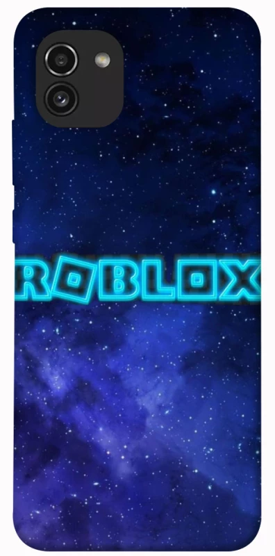 Чехол на Samsung Galaxy A03 Roblox Space Logo Blue фото 1 из 1