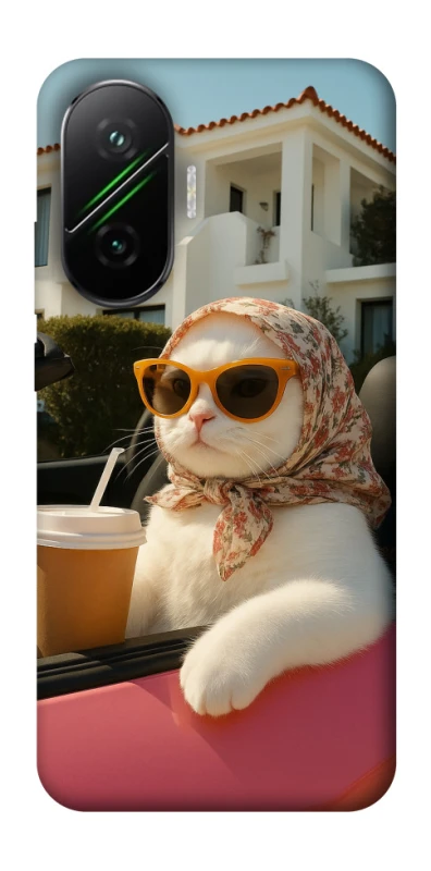 Чехол на Xiaomi Poco F7 Stylish Cat Cruise фото 1 Чехол на Xiaomi Poco F7 Stylish Cat Cruise фото 1 из 1