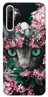 Чохол на Realme 6i Кіт в квітах фото 1 з 1