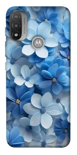 Чохол на Motorola Moto E20 Сині квіти фото 1 з 1