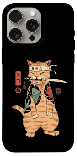 Чехол на Apple iPhone 15 Pro Max (6.7") Кот-самурай фото 1 из 1