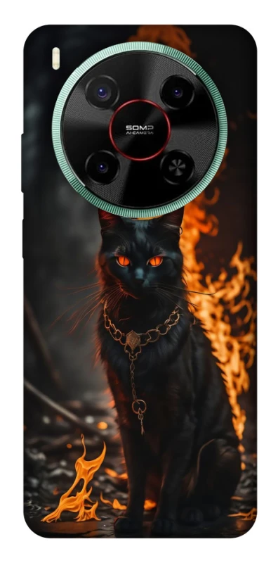 Чохол на ZTE Nubia V70 Max Вогняний кіт фото 1 з 1