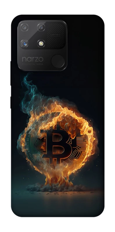 Чохол на Realme Narzo 50A Fire Bitcoin фото 1 з 1