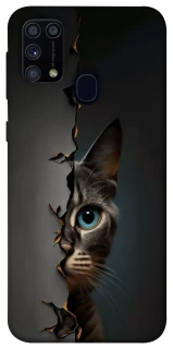 Чехол на Samsung Galaxy M31 Кот-подглядыватель v2 фото 1 из 1