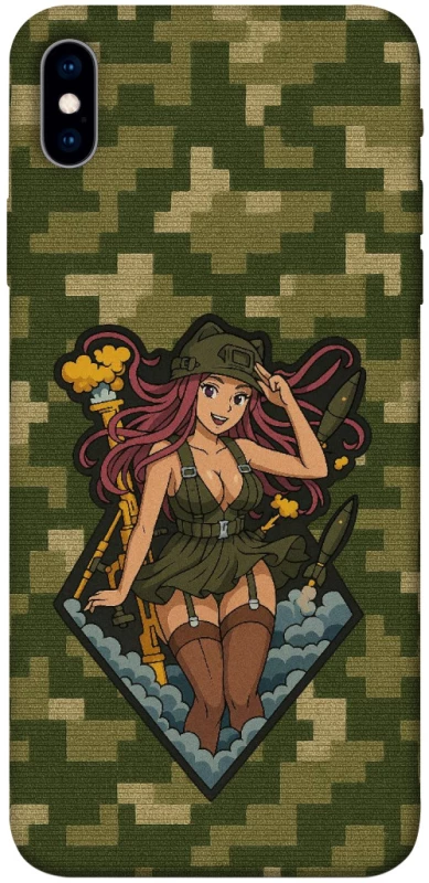 Чохол на Apple iPhone XS Max (6.5") Military Waifu фото 1 з 1