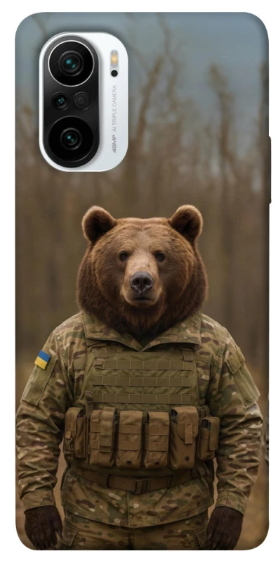 Чехол на Xiaomi Redmi K40 / K40 Pro / K40 Pro+ / Poco F3 Медведь защитник фото 1 из 1