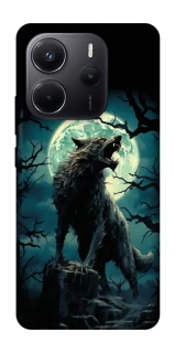 Чохол на Xiaomi Redmi Note 14 4G (Europe version) Вовк під місяцем фото 1 з 1
