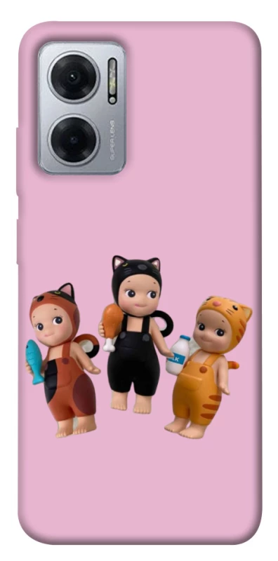 Чохол на Xiaomi Redmi Note 11E Cat Cafe Trio фото 1 з 1