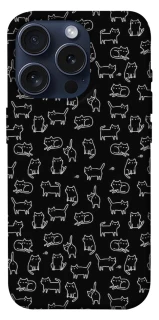 Чохол на Apple iPhone 15 Pro (6.1") Black Cats фото 1 Чохол на Apple iPhone 15 Pro (6.1") Black Cats фото 1 з 1