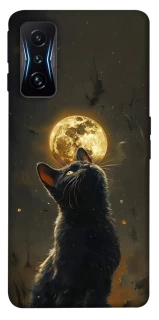 Чехол на Xiaomi Poco F4 GT Кот под луной v2 фото 1 из 1