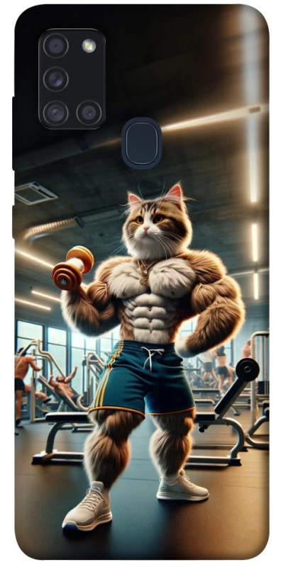 Чехол на Samsung Galaxy A21s Качок кот фото 1 из 1