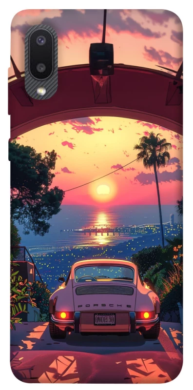 Чехол на Samsung Galaxy A02 Porsche at sunset фото 1 из 1
