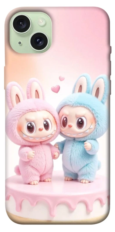 Чехол на Apple iPhone 15 Plus (6.7") Labubu Twins фото 1 из 1