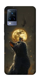 Чехол на Vivo V21 Кот под луной v2 фото 1 из 1